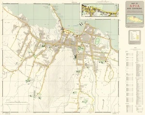 Map of Apia and environs / drawn by O. Tomane.