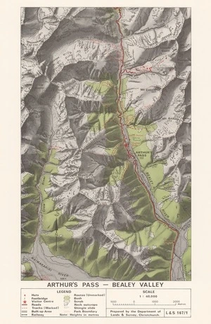 Arthur's Pass - Bealey Valley / prepared by the Department of Lands & Survey, Christchurch.
