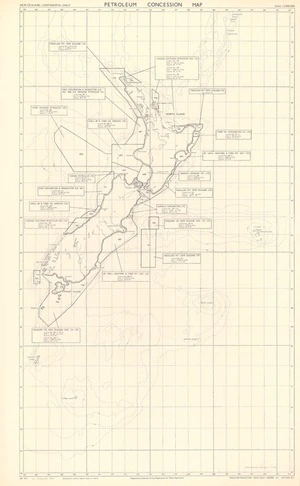 Petroleum concession map : information correct 1-1-70 / prepared by Lands and Survey Dept. for Mines Dept.