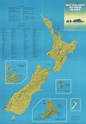 New Zealand's off-shore islands / produced by Wildlife Service of Dept. of Internal Affairs and Department of Lands and Survey.