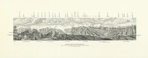Greatest façade of the New Zealand Alps : view from trig station "H.U." 391 feet - near Gillespie's Beach / from a drawing by G.J. Roberts.