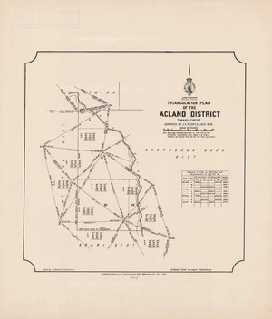 Triangulation plan of the Acland District Timaru circuit / surveyed by J.E.F. Coyle July 1878 ; drawn by W. Hamilton, Christchurch.