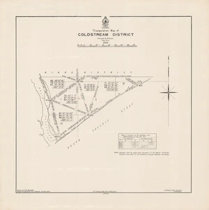 Triangulation map of Coldstream District / surveyed by W. Kitson, July, 1874 ; drawn by E.M. Metcalfe ; photolithographed by A. McColl, 20th Feb. 1879.