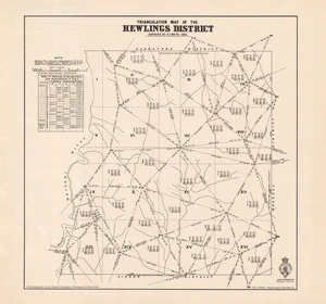 Triangulation map of the Hewlings District / surveyed by H.C. White 1885.