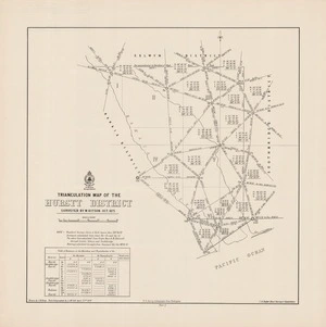 Triangulation map of the Hurstt District / surveyed by W. Kitson. Oct. 1875 ; drawn by J.M. Kemp.