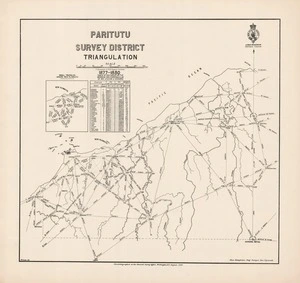 Paritutu Survey District triangulation / T. Humphries & W.H. Skinner surveyors ; W. Gordon del.