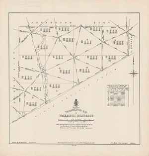 Triangulation map of Wakanui District / surveyed by W. Kitson, July 1874 ; drawn by W. Hamilton, Christchurch.