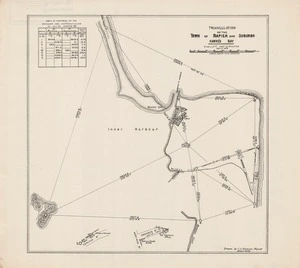 Triangulation of the town of Napier and Suburbs, Hawke's Bay / W. Hallett Asst Surveyor, March 1878 ; drawn by J.J. Dennan, Napier, Sept. 1878.
