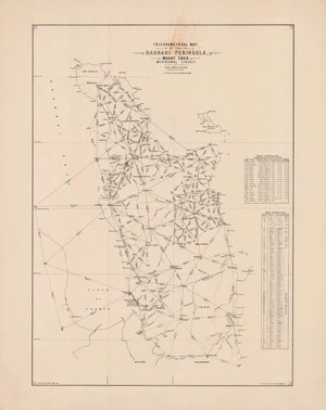 Trigonometrical map of the Hauraki Peninsula, Mount Eden meridional circuit / drawn by A. Jarman, May, 1898.