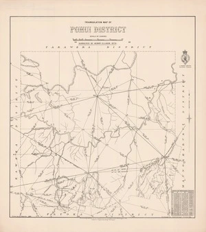 Triangulation map of Pohui District / surveyed by Henry Ellison, 1878.