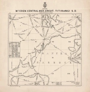 Mt Eden Central Meridional Circuit, Titirangi S.D / drawn by E. Bellairs, 1894.
