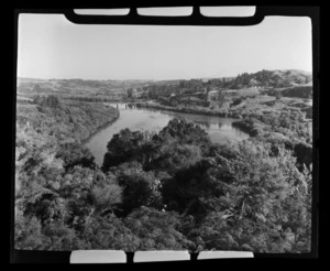 Waikato River and Tuakau from Alexandra Redoubt, Waikato Region