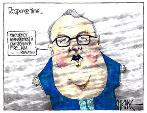 Gerry Brownlee talks about response time - Port Hills fires