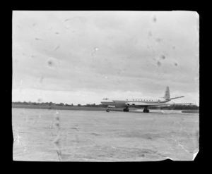Royal New Zealand Airforce (RAF) Comet aeroplane, Whenuapai, Auckland Region