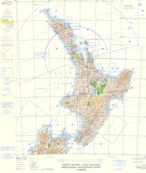 North Island New Zealand operation navigation chart 1:1,000,000