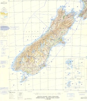 South Island New Zealand operation navigation chart 1:1,000,000.