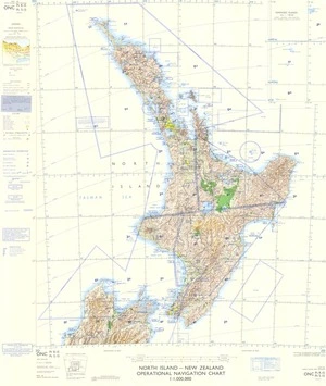 North Island New Zealand operational navigation chart 1:1,000,000.