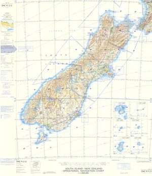 South Island New Zealand operational navigation chart 1:1,000,000