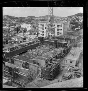 Gordon Wilson Flats under construction, The Terrace, Wellington