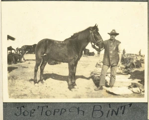 Joe Topp and a horse named "Bint."