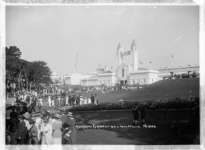 View of the Palace of Industries and Concert Hall, Auckland Exhibition, Auckland Domain