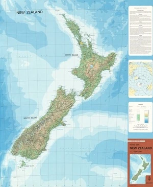 New Zealand, 1:2 000 000.