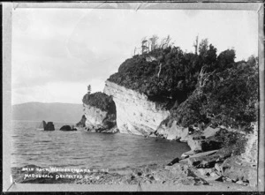 Ship Rock, Lake Waikaremoana - Photograph taken by John William McDougall