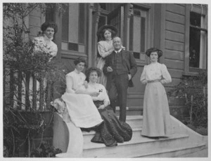 The Dickerson family, Brentwood, Karori, Wellington - Photograph taken by Harold Stevens Hislop.