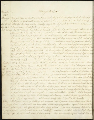 Diary page depicting the voyage to Sydney