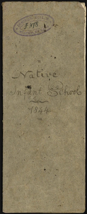 Cover of native school attendance book - Infant school