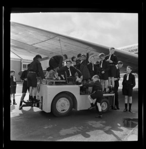 National Airways Corporation Orphan's playing on a loading truck
