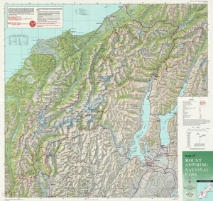 Map of Mount Aspiring National Park.