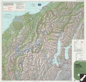 Map of Mount Aspiring National Park.