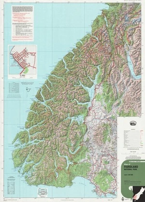 Map of Fiordland National Park.