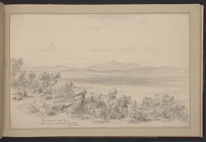 Guérard, Eugen von, 1811-1901: View of a Part of the Aust. Pyrenes [Pyrenees]. (Little Mt Cole & Mt Ararat) 3 June 1856. Mount William.
