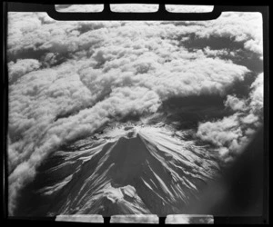 Mount Egmont (Mount Taranaki), photographed from a Vickers Viscount aircraft