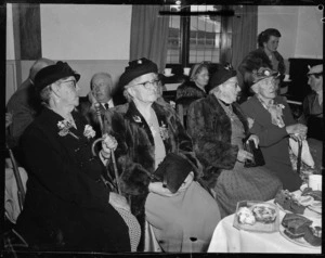 Elderly citizens of Hastings at a gathering, Hawke's Bay