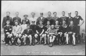 Postcard. New Zealand football team, 1905 / G.W.S.M. [1905?]