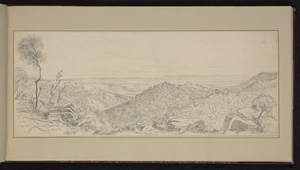 Guérard, Eugen von, 1811-1901: Ansicht gegen Adelaide von den Vorgebirgen des Mount Lofty. Freitag. 27 July 55.