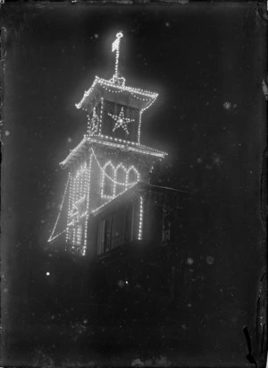Creator Unknown :Photograph of Government House illuminated at night