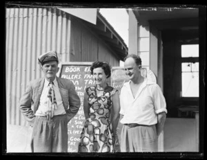 Ferry Kewpie and Mr and Mrs Fuller at Paihia, Bay of Islands, Far North District, Northland Region