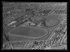 Trotting course at Addington Raceway, Christchurch, Canterbury Region