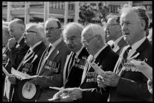 RSA members at the Anzac service in Wellington - Photograph taken by John Nicholson