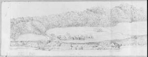[Hilliard, George Richard] b 1801 :[Panorama of Port Nicholson 1841. Part 5 Thorndon Quay and Bolton Row]