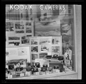 Kodak display in shop window, Wellington