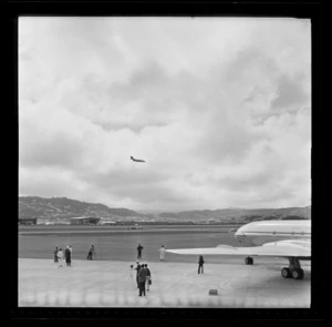 Air display at opening of Rongotai Airport, Wellington
