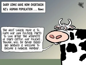 Dairy cows have now overtaken NZ's human population... News. 7 December 2010