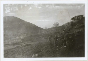 View north west of Cassino, Italy, at Madras Circus, during World War 2 - Photograph taken by J F Moodie
