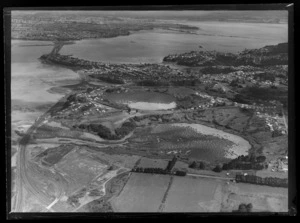 Northern Motorway and Onepoto Lagoon, North Shore City, Auckland Region
