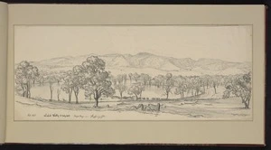 Guérard, Eugen von, 1811-1901: Sud. Aust. Lindach [Lyndoch] Valley 13 July 1855. Barossa Ranges von Hoffnungsthal.